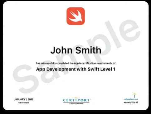 sample certificate
