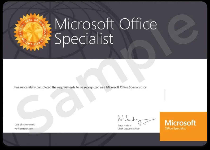 sample certificate