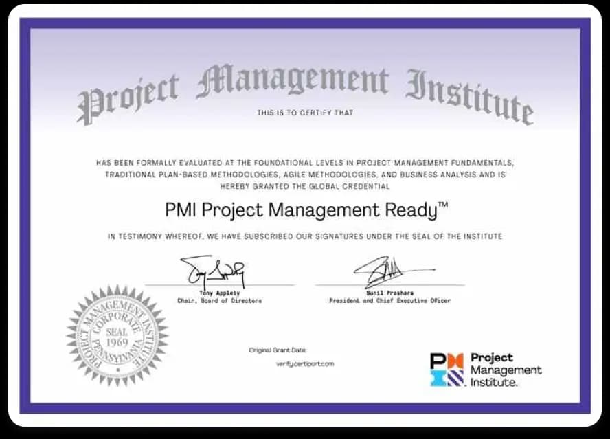 sample certificate